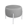 Pufa OLA LOFT MG17 – ławka i podnóżek biały metal