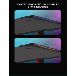 Biurko Gamingowe Komputerowe  LED dla gracza Carbon 120x60