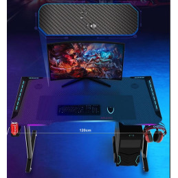 Biurko Gamingowe Komputerowe  LED dla gracza Carbon 120x60
