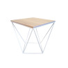 Stolik kawowy druciany LOFT Industrial dąb sonoma/biały
