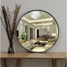 Lustro LOFT YX-04 FI60 – czarne okrągłe ścienne