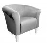 Fotel Milo szary MG17 na białych nogach – elegancja i styl
