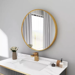Lustro LOFT 60 cm złote YX-04 - widok frontu