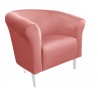 Fotel Milo MG58 róż indyjski na białych nogach – styl i komfort