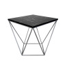 Stolik kawowy druciany loft marmur/szary – nowoczesny styl