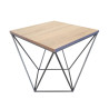 Stolik kawowy druciany LOFT Industrial dąb sonoma/szary