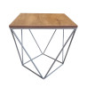 Stolik kawowy druciany LOFT Industrial orzech/szary
