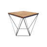Stolik kawowy druciany LOFT Industrial orzech/szary
