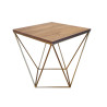 Stolik kawowy druciany LOFT Industrial orzech/złoty
