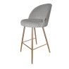 Hoker krzesło barowe Trix szary złota podstawa