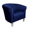 Fotel Milo MG16 granatowy na nogach chrom – elegancja i styl