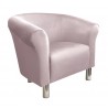 Fotel Milo MG55 szary róż na nogach chrom – styl i komfort