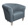 Fotel Milo BL14 szary na nogach chrom – elegancja i komfort