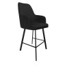 Westa MG19 black velvet bar stool