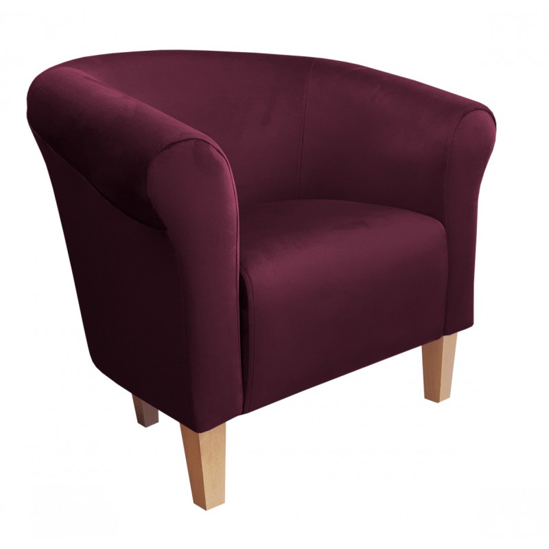 Fotel Milo nogi buk śliwka MG02 - Velvet