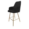 Westa MG19 black Magic Velvet bar stool with gold base