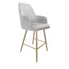 Westa MG39 bar stool - light grey Magic Velvet, gold base