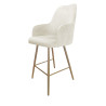 Westa MG50 cream bar stool with gold base