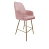 Westa bar stool MG58 gold base - Indian pink velvet