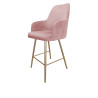 Westa bar stool MG58 gold base - Indian pink velvet