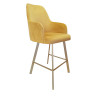 Westa MG15 bar stool - honey Magic Velvet, gold base
