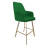 Westa MG25 bottle green bar stool with gold base