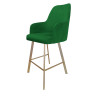 Westa MG25 bottle green bar stool with gold base