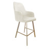 Westa MG50 cream bar stool with gold base