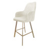 Westa MG50 cream bar stool with gold base