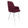 Westa MG02 bar stool - white base, plum Magic Velvet