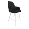 Westa bar stool MG19 white base black velvet