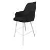 Westa bar stool MG19 white base black velvet
