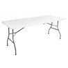 Stół cateringowy turystyczny bankietowy składany do ogrodu prostokątny tworzywo sztuczne kolor biały D-23928