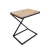 Stolik pomocniczy X LOFT boczny dąb craft podstawa czarna