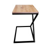 Stolik pomocniczy X LOFT boczny dąb craft podstawa czarna