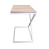 Stolik pomocniczy X LOFT boczny dąb sonoma podstawa biała
