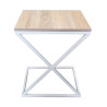 Stolik pomocniczy X LOFT boczny dąb sonoma podstawa biała