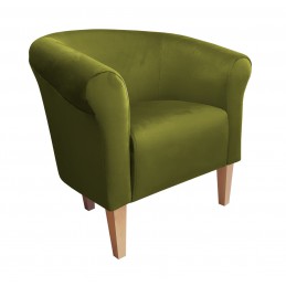 Fotel Milo nogi 20cm buk zielona oliwka