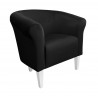 Fotel Milo czarny MG19 na białych nogach 20 cm – elegancja i styl