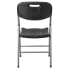 Krzesło cateringowe bankietowe do ogrodu składane tworzywo sztuczne kolor czarny