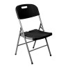 Krzesło cateringowe bankietowe do ogrodu składane tworzywo sztuczne kolor czarny