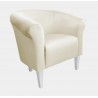 Fotel Milo kremowy MG50 na białych nogach 20 cm – elegancja i styl