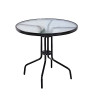 Stół stolik okrągły FI70 Bergamo T20 szklany metal na balkon taras do ogrodu