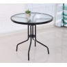 Stół stolik okrągły FI70 Bergamo T20 szklany metal na balkon taras do ogrodu