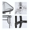 Stół prostokątny T25 120x80 szklany z metalową ramą