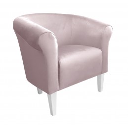 Fotel Milo Magic Velvet - szary róż, nogi 20cm białe