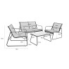 Zestaw mebli ogrodowych Modena CS12 do ogrodu na balkon stolik fotele sofa