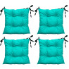 Zestaw 4 poduszek na krzesło ogrodowe Oxford turkus 50x50