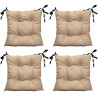 Zestaw 4 poduszek na krzesło ogrodowe Oxford beż 50x50