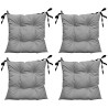 Zestaw 4 poduszek na krzesło ogrodowe Oxford szary 50x50